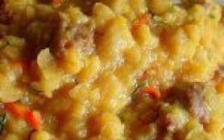 Гороховая каша с тушенкой — простой рецепт с пошаговыми фото